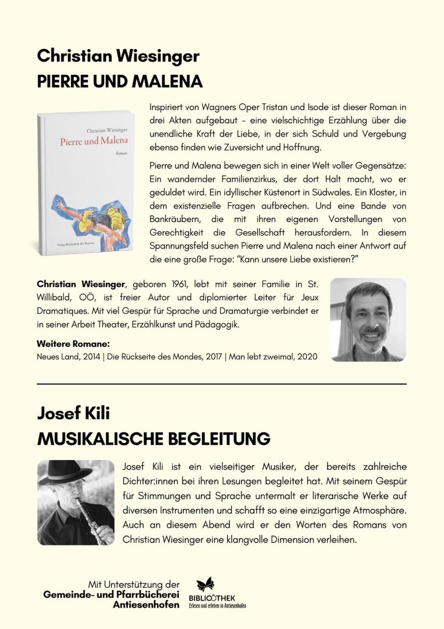 Autorenlesung mit Musik