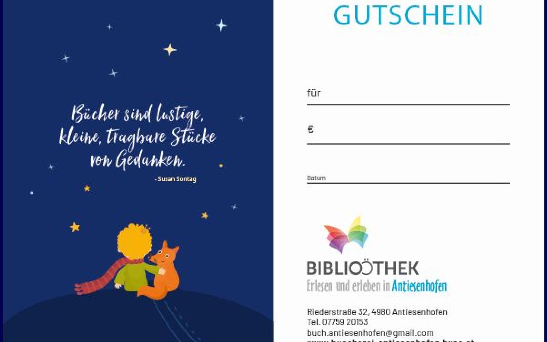 Gutschein Bücherei