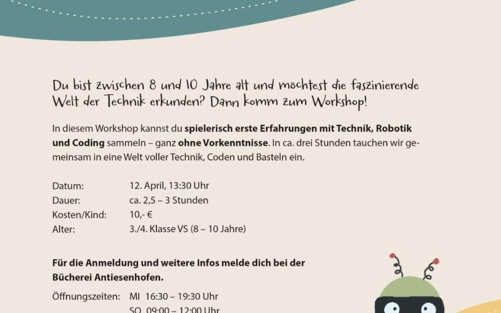 Der zusätzliche Technik Workshop findet am 12.04.2025 statt.