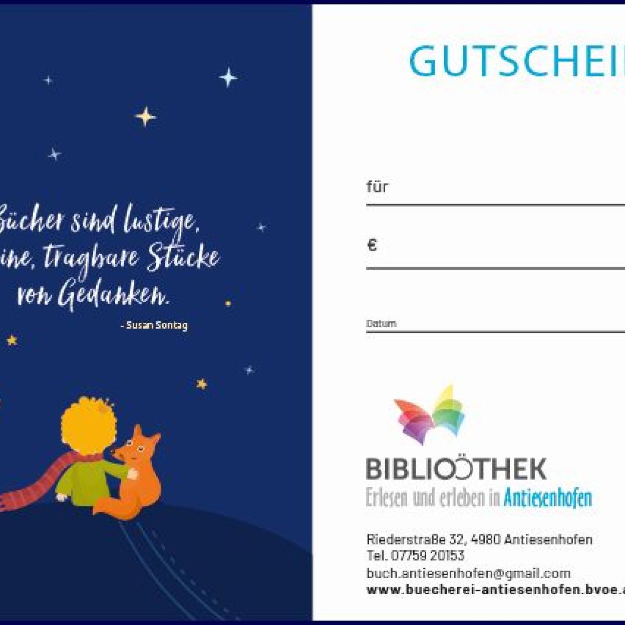Gutschein Bücherei
